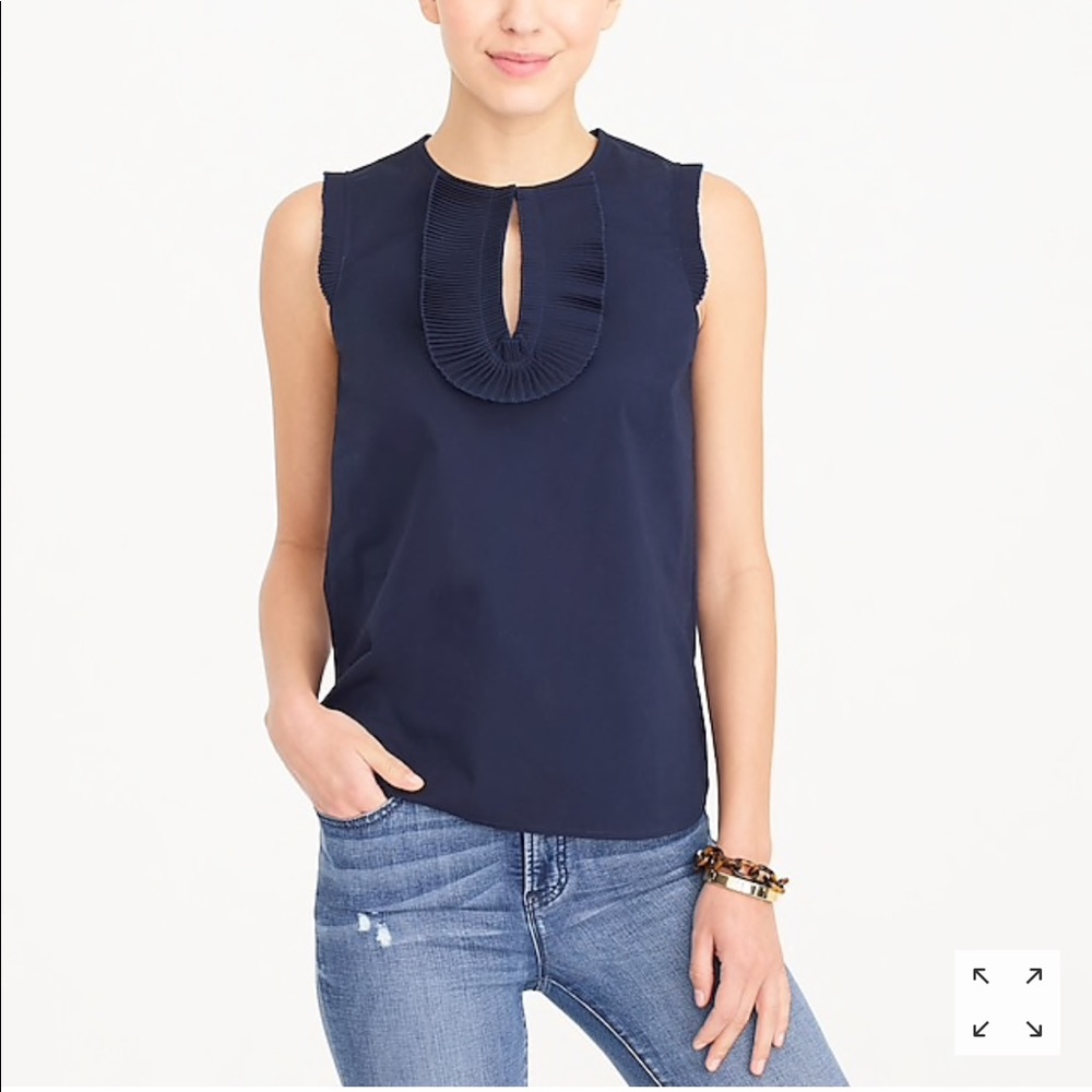 NWT J Crew End on End Ruffle Shell